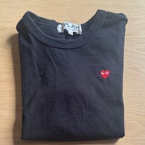 🔥deal alert 🔥 Comme des Garçons - Black Tee with Red Heart Patch